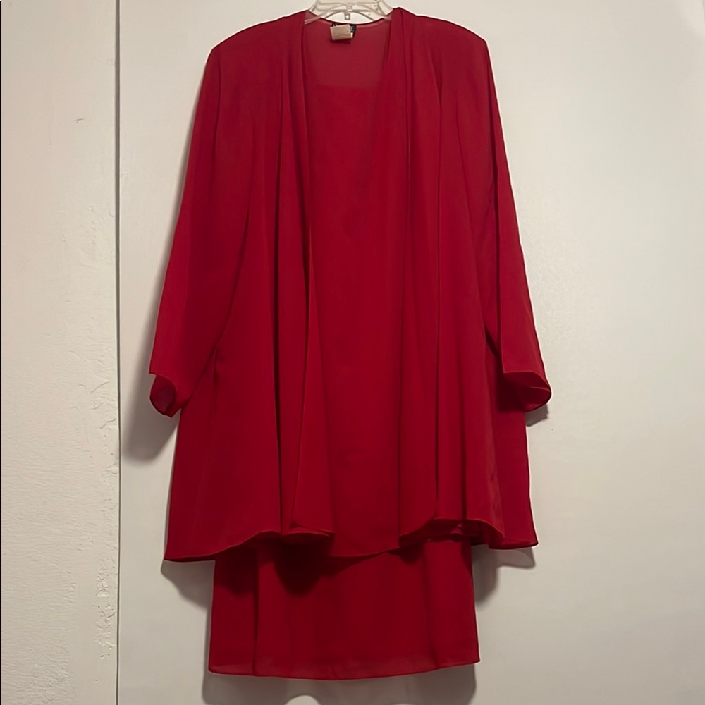 Elegant Red Midi Dress